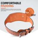 Leather Weight Lifting Belt, 4& 6Padded Lumbar Back Support, 10 Adjustable Holes, Gym Weight Belt Ideal for Deadlift, Powerlifting, Bodybuilding and Squat