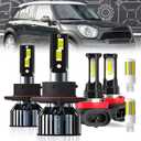 For Mini Cooper Countryman/Paceman 2011 2012 2013 2014 2015 2016, 9008/H13 Headlamp H8/H11 Fog Light + Turn signal Lights, Pack of 6