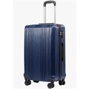 Coolife Luggage PC+ABS Hardshell Suitcase with TSA Lock, Spinner Carry On Lightweight (navy, S(20in_carry on))