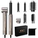Hair Dryer Brush, Blow Dryer Brush with attachments 110000 RPM Curly Twist 6 in 1 Multistyler, Professional Ionic Hair Styling Tool, Left&Right Auto Air Curler, Volumizer with its Compact Size