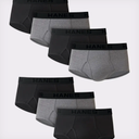 Hanes Ultimate ComfortSoft Men's Brief Underwear, Full-Rise, 7-Pack, Black/Gray, L