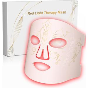 BETNEP Red Light Therapy for Face, LED Face Mask Light Therapy,NearInfrared 850 Red Light Therapy Mask(NIR),Portable,Rechargeable and Remote