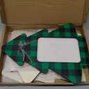 3 Pcs Christmas Picture Frame 4 x 6 Tabletop Wooden Xmas Tree Plaid Photo Table Frames Merry Christmas Decorative Wood Display for Home Winter Party Decoration Indoor Holiday Gift Office Desk Shelf (Large, Red)