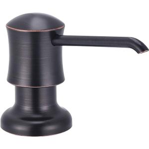 SAMODRA Sink Soap Dispenser for Kitchen Oil Rubbed Bronze Dish Lotion Dispenser 12 OZ Bottle Built in Design Refill from The Top