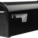 Architectural Mailboxes Franklin Post Mount Mailbox, Black with Silver Accents, FM110BEC