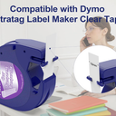 Label Maker Clear Tape Replacement for Dymo Label Maker Refills Clear 1/2'' x 13', Compatible with Dymo Letratag Refills Transparent Plastic Tape Work with LT-100T LT-100H QX50, 1-Pack