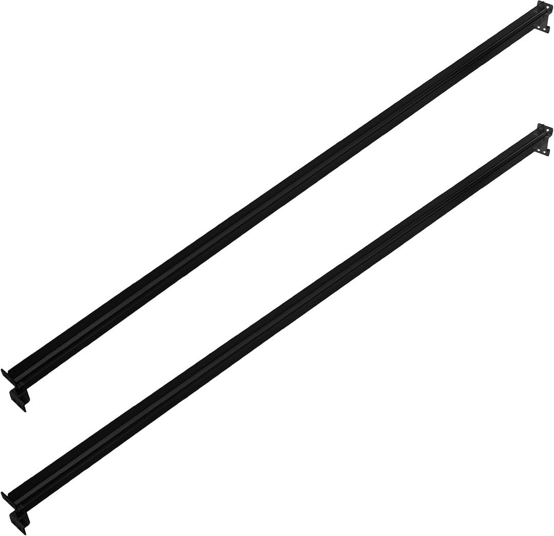 2 Pack Universal Hanging File Rails for Filing Cabinet, Black
