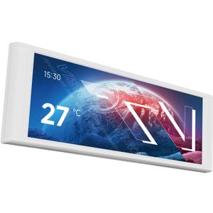 Thermalright Trofeo Vision LCD White Edition Case Sub-Display Features a 6.86-inch Full-Color LCD Screen (1280x480 Resolution) with Magnetic Panel Design. Supports DIY Dynamic/Static Images (White)