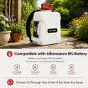 3Gal Battery Powered Garden Sprayer Compatible with Milwaukee 18V Battery
