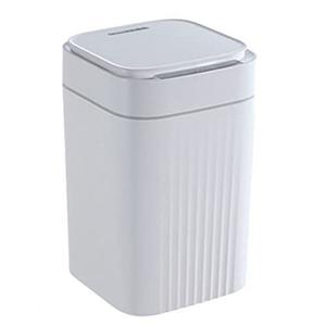 BURLAND 3.2 Gallon Automatic Touchless Motion Sensor Trash Can, Smart Home Electric Trash Cans for Bathroom, Living Room, Kitchen and Office, Gray