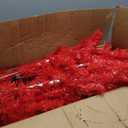 Kadunmina 6ft Artificial Red Christmas Tree Halloween Tree Xmas Tree with Metal Foldable Stand Full Real Christmas Tree with 804 Branch Tips Easy to Assemble Holiday Indoor Decor