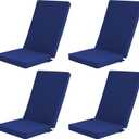 Outdoor Adirondack Chair Cushions Set of 3 - Removable Covers, Water-Repellent, Fade-Resistant, Non-Slip Bottom & Securing Straps, Universal Fit for Most Adirondack & Rocking Chairs - Navy