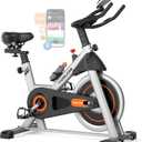 YOSUDA Exercise Bike, Brake Pad Stationary Bike for Home with Exclusive App, Magnetic Indoor Cycling Bike with 300 lb Weight Capacity, Low Noise, Tablet Holder and Fitness Courses for Weight Loss