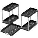 NIUXX Expandable Under Sink Organizer: 2 Tier Height Adjustable
