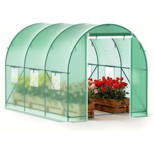 GOJOOASIS Greenhouse Outdoor Green House for Outside Winter Heavy Duty Large Walk-in Tunnel Portable Greenhouses for Backyard Plants Shed (10'x7'x7')