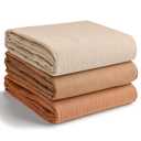 Comfy Cubs Muslin Swaddle Blankets Pack of 3, 42 x 42 Inch Soft 100% Cotton Baby Blanket Set, Large Wraps for Newborns - Self-Soothing Swaddles for Newborns - Sand, Cedar, Caramel