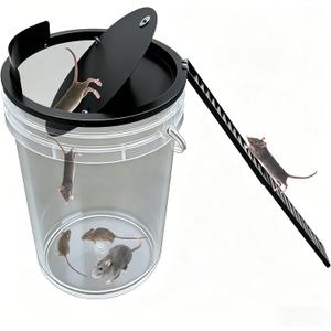 Bucket Lid Mouse Trap Metal 5 Gallon Bucket lid,Strong Metal Material That Cannot be Bitten, auto Reset, (Black)
