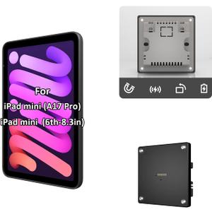 Wall Mount Magnetic Kit for Apple iPad mini 6 & iPad mini(A17 Pro) 8.3-in– 15W Fast Charge Magnetic Tablet Wall Mount with 360° Rotation, TPU Case, Smart Home Display