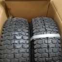 2-Pack of 13x5.00-6" Wheels,13" Pneumatic Tires,Steel Rim and 3/4" Axle Bore Hole(Bushing),3"-6 Centered Hub,for Riding Lawn Mower,Utility Wagon and MoreAll Purpose Utility Tire