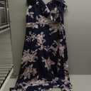 PopReal Mommy and Me Dresses Floral Print Cold Shoulder Ruffle Backless Strap Romper Beach Midi Dress Summer (3-6 Months, Dark Blue)