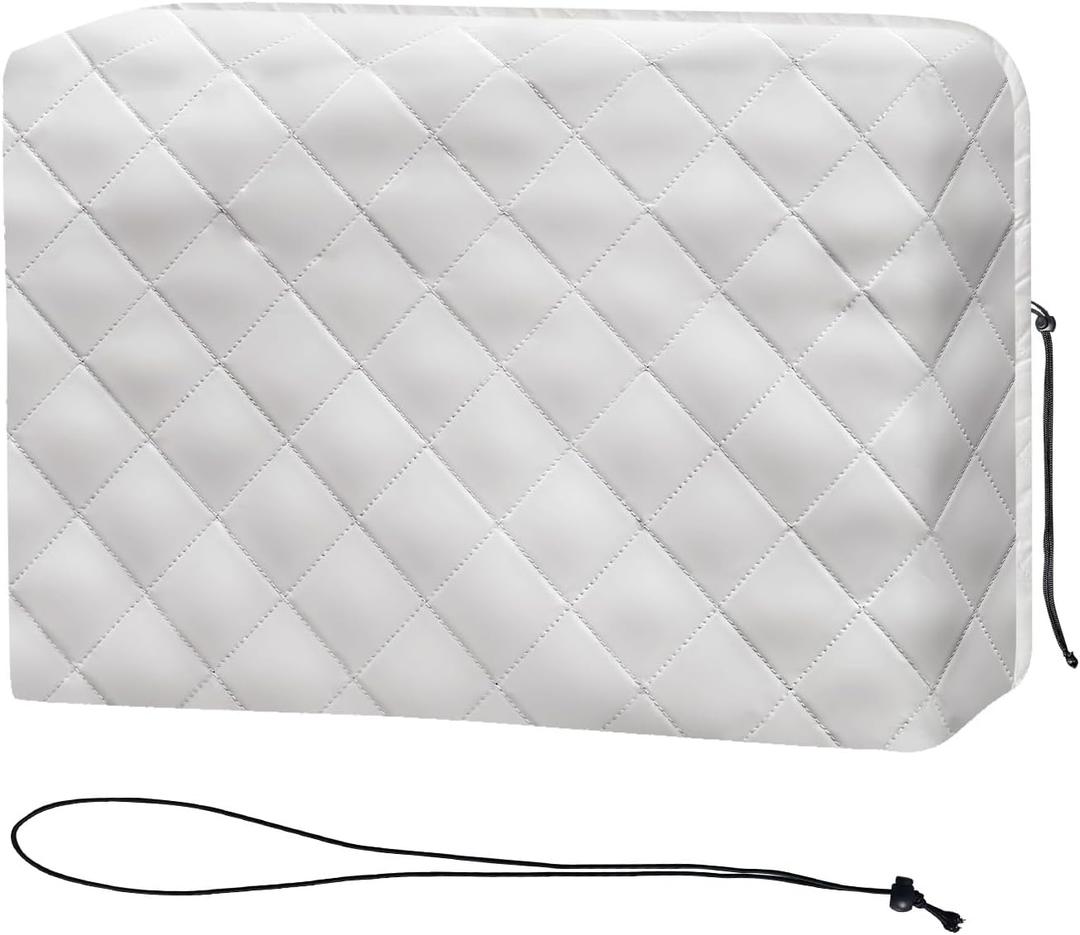 Indoor Air Conditioner Cover, 25Lx17Hx3.5D in Gray Window Winter Unit Cover Anti-Rust Adjustable for Window AC with Free Elastic Straps