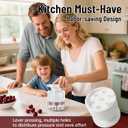 Cherry Pitter, 7-Hole Cherry Pitter Tool, Quickly Multiple Cherries Seed Remover, Save Time & Space For Making Cherry Jam (White)