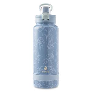 Manna Push 40 OZ . Stainless Steel Bottle with Handle Denim