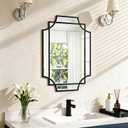 Bathroom Mirrors for Over Sink, 20x28 Inch Framed Mirrors for Wall, Black Bathroom Vanity Mirror, Rectangle Farmhouse Mirror Decorative, Entryway, Living Room Decor