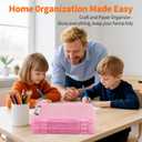 Zhiquanqihan 2 Pack Letter Size Clipboard with Storage 8.5 * 11, Plastic Clear Pink Clipboard File Box A4 Nursing Clip Board for School & Office with Christmas Stickers (Clear Pink-2PCS)