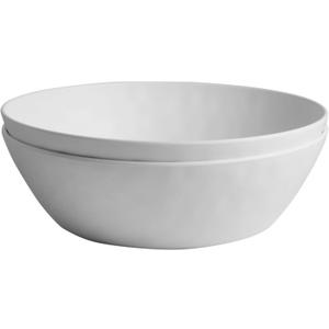 M&B GWPP Melamine Large Serving bowls, 3.7Quart Salad Bowls for Popcorn, Soup, Pasta, Pho, Snack - Set of 2 Mixing Bowls for Entertaining and Kitchen (White) M&B GWPP Melamine Large Serving bowls, 3.7Quart Salad Bowls for Popcorn, Soup, Pasta, Pho, Snack - Set of 2 Mixing Bowls for Entertaining and Kitchen (White)