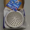 High Pressure Shower Head - Anti-Clogging Silicone Nozzles - 2.5 GPM Removable Restrictor - Easy to Clean Adjustable Replacement - easy to install with Plumbers Tape - 6 inch - Brushed Nickel Finish