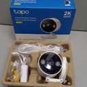 Tapo 2K QHD Security Camera Indoor/Outdoor, 2024 PCMag Editor's Choice, Color Night Vision, Free Person/Pet/Vehicle Detection, Baby Monitor, Local/Cloud Storage, IP66, Dual-Spotlight, Plug-in(C120) (White)