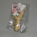 Eurzom 3 Pack Crochet Flower Bouquet with Greeting Card Handmade Crochet Tulips Preserved Flowers Bouquet Gifts Mother's Day Graduation Birthday Wedding Home Office Decor for Her