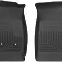 Husky Liners Weatherbeater Floor Mats | Fits 2015-2022 Chevrolet Colorado & GMC Canyon Crew CAB ONLY & Double CAB ONLY | Front Row, 2-pc Black - 18111