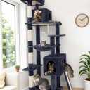 Globlazer Heavy Duty Cat Tree, 70 inch Sturdy Cat Tree for Indoor Cats Extra Large Cat Tower with Scratching Post, Hammock, Cat Condo for Adult Cats Kittens, F70 Pro, Dark Grey