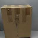 Vintage Floor Lamp with Night Light, 65" Retro Standing Lamp with Brown Finish and Beige Faux Silk Shade, Farmhouse Industrial Design Tall Lamp for Living Room Bedroom Bedside Corner (Bulb Included) (Brown-No Tray)