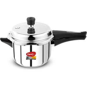 Pigeon Pressure Cooker  3 Quart  Inox Stainless Steel Outer Lid Induction Base  Cook delicious food in less time: soups, rice, legumes, and more  3 Liter