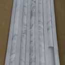 10-Pack Carrara White Marble Pencil Liner Tile Trim, 3/4" x 12" Honed Natural Stone Bullnose Tile Edge Trim Molding for Kitchen Bathroom Shower Backsplash Wall