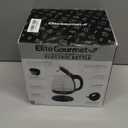 Elite Gourmet EKT1001 Electric 1.0L BPA-Free 1100W Glass Kettle Cordless 360 Base, Stylish Blue LED Interior, Handy Auto Shut-Off Function  Quickly Boil Water For Tea & More, Black