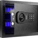 25 Keys Cabinet Wall Safe with Sensor Light and Emergency External Power Supply, Electronic Key Safe,Secure Wall Mount Safe with 25 Key Tags for Hotels,Office,Companies,Car Dealerships (Small)