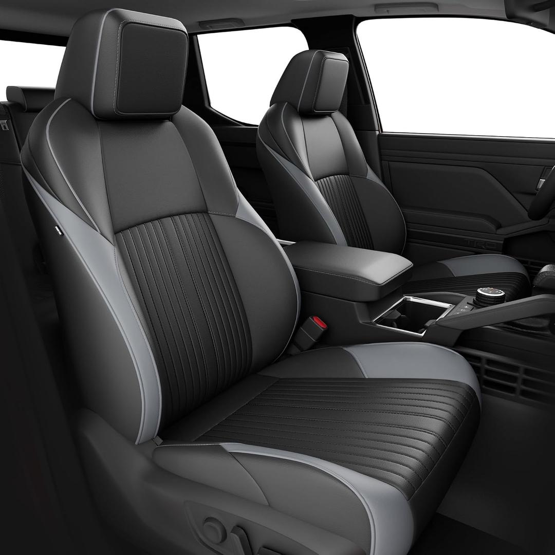 Custom Leather Seat Covers For Toyota Tacoma 2024 2025 2026

Airbag Compatible, Storage Pockets, Full Coverage, Waterproof Faux Leather, Double & Crew Cab, 40/60 Split Rear, 4th Gen