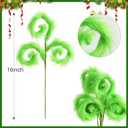 4Pcs Lime Green Furry Christmas Tree Topper Decorations 16 Inch Xmas Ornaments Picks Home Party Supplies