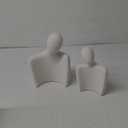 PRETYZOOM Nordic Art Ornaments Resin Couple Statue Unique Abstract Home Decor Bedside Resin Craft Ideal Wedding Present