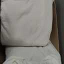 ROSGONIA Oversized King Comforter 128x120, 3pcs Super King Plus (1 Ivory Comforter & 2 Pillowcases) Lightweight Oversized Bedding Set Blanket