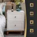 Haliwu 10 Pack White Marble Grain Cabinet Knobs, 2 Tone T-bar Black Kitchen Handles, Solid Square Dresser and Drawer Pulls