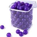 Ball Pit Balls for Kids, Plastic Refill 2.2 Inch Balls, 100 Pack, Bright Colors, Phthalate and BPA Free, Includes a Reusable Storage Bag with Zipper