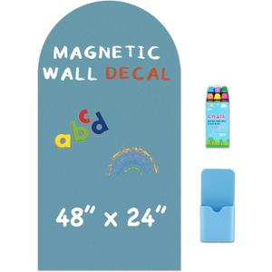 Arch Magnetic Wall Decal - 48" x 24" Matte Finish Chalkboard Sticker for Wall - Magnetic Board for Playroom, Home Classroom(Celadon)