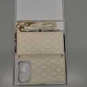 Rssviss Crossbody Case for iPhone 17 Pro Max Case Wallet, RFID Blocking Leather with Card Holder Kickstand, Handbag Zipper Flip Cover with Wrist Strap for iPhone 17 Pro Max Men Women 6.9", White