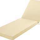 Chaise Lounge Cushion for Outdoor Furniture, Waterproof Fade and Tear Resistant Lounge Deck Chair Cushions for Patio Lawn Pool Resort Hotel, 80x26x3 Inch, Beige