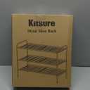 Kitsure Shoe Rack - Stainless Steel Shoe Organizer, Sturdy Shoe Rack for Closet and Front Door Entrance, Free Standing Shoe Shelf, Closet Organizers and Storage, 25.6" Wide - 3 Tier, Black